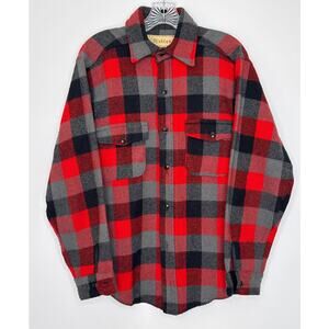 Vintage Melton wintermaster 50-60's wool hunting buffalo check shirt medium